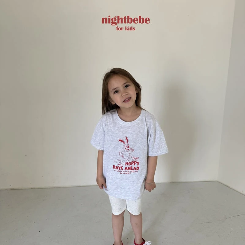 Night Bebe - Korean Children Fashion - #kidzfashiontrend - Happy Rabbit Tee - 12