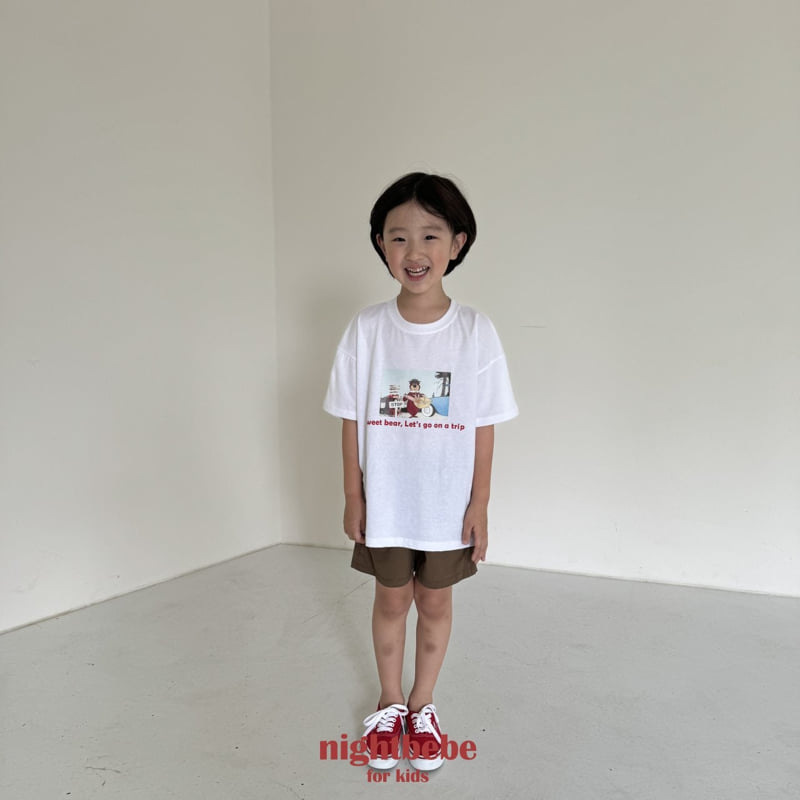 Night Bebe - Korean Children Fashion - #minifashionista - Sweet Bear Tee