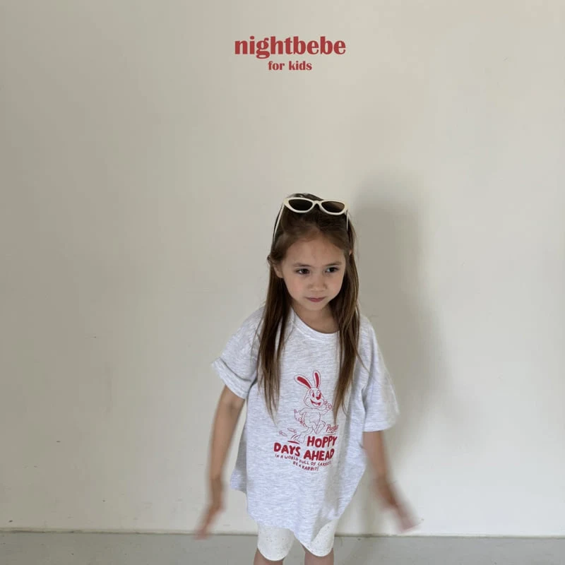 Night Bebe - Korean Children Fashion - #prettylittlegirls - Happy Rabbit Tee