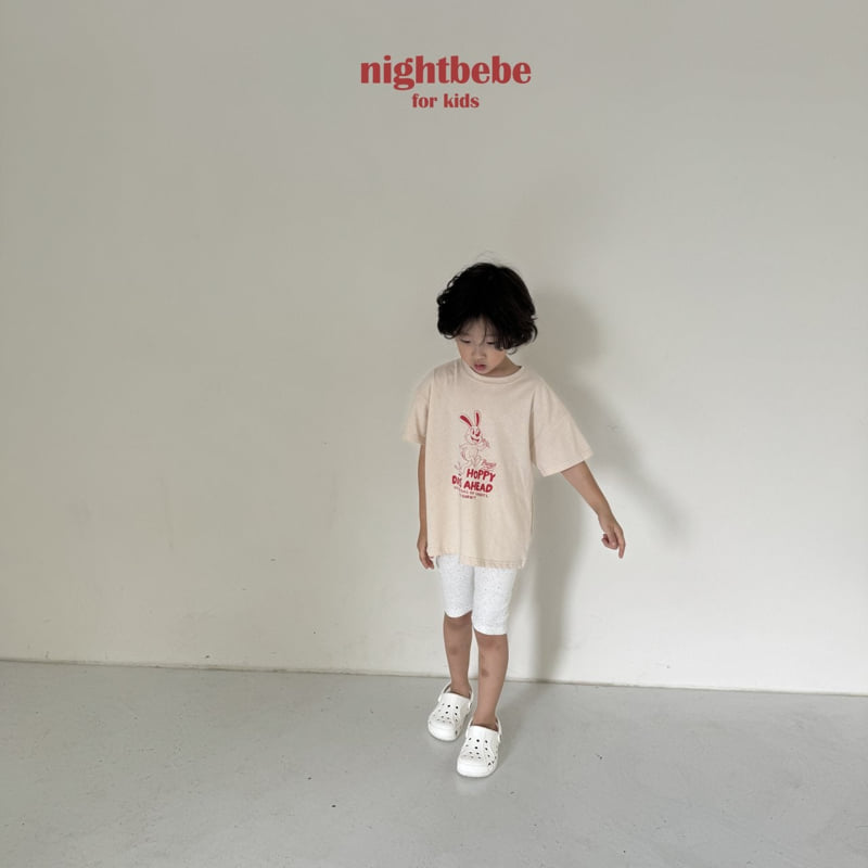 Night Bebe - Korean Children Fashion - #todddlerfashion - Happy Rabbit Tee - 2