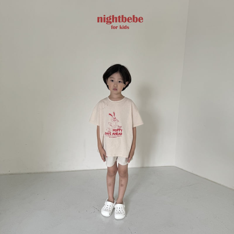 Night Bebe - Korean Children Fashion - #toddlerclothing - Happy Rabbit Tee - 3