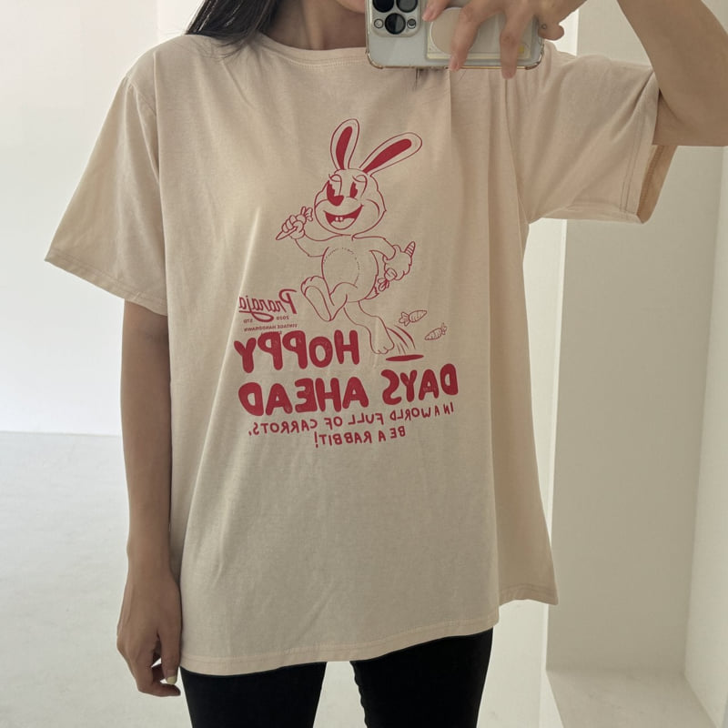 Night Bebe - Korean Women Fashion - #vintagekidsstyle - Adult Rabbit Tee