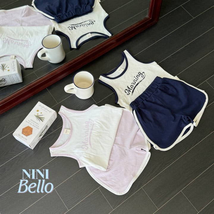 Ninibello - Korean Children Fashion - #Kfashion4kids - Morning Piping Top Bottom Set - 3