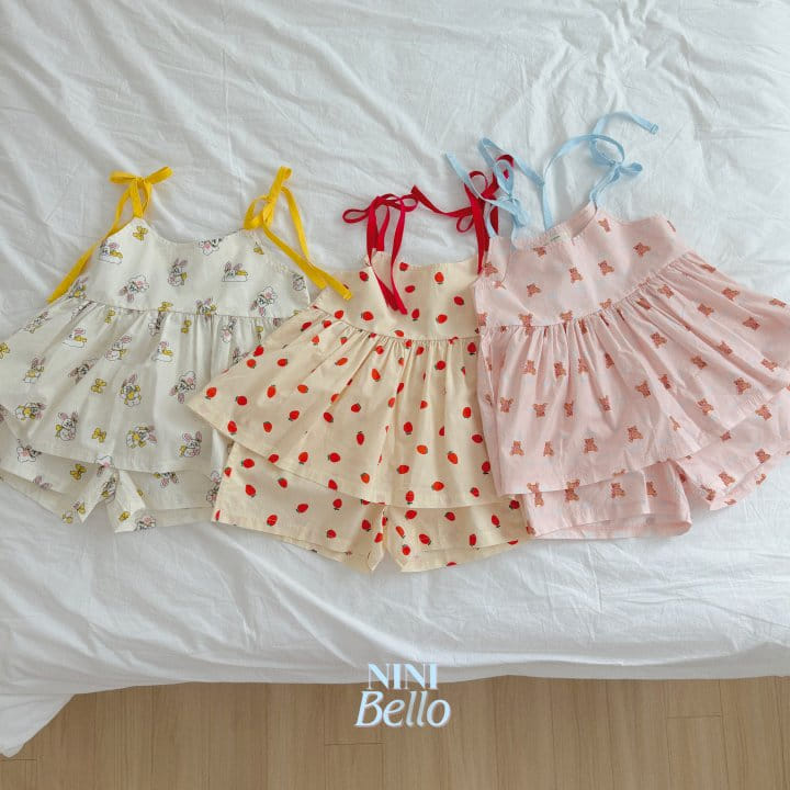 Ninibello - Korean Children Fashion - #designkidswear - Sweet Sleeveless Top Bottom Set