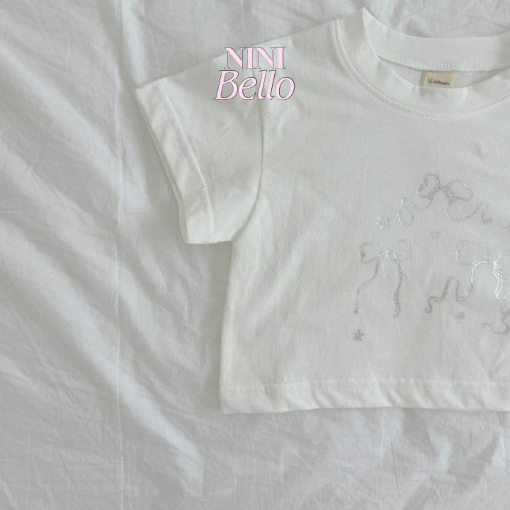 Ninibello - Korean Children Fashion - #discoveringself - Silver Ribbon Crop Tee - 4