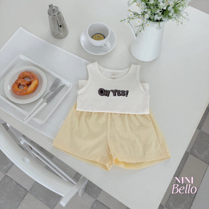 Ninibello - Korean Children Fashion - #kidsshorts - Oh Yes Sleeveless Tee - 8