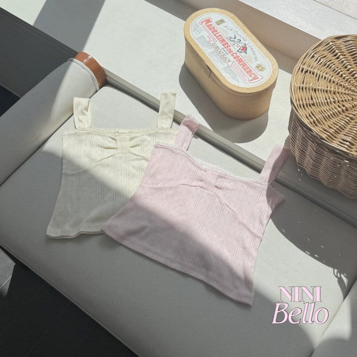 Ninibello - Korean Children Fashion - #kidsstore - Eyelet Ribbon Sleeveless Blouse - 11