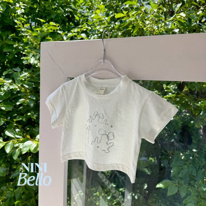 Ninibello - Korean Children Fashion - #magicofchildhood - Silver Ribbon Crop Tee - 10