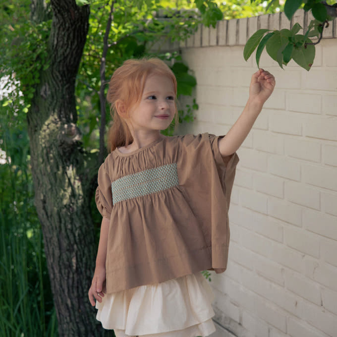 Nounou - Korean Children Fashion - #Kfashion4kids - Mocha Blouse