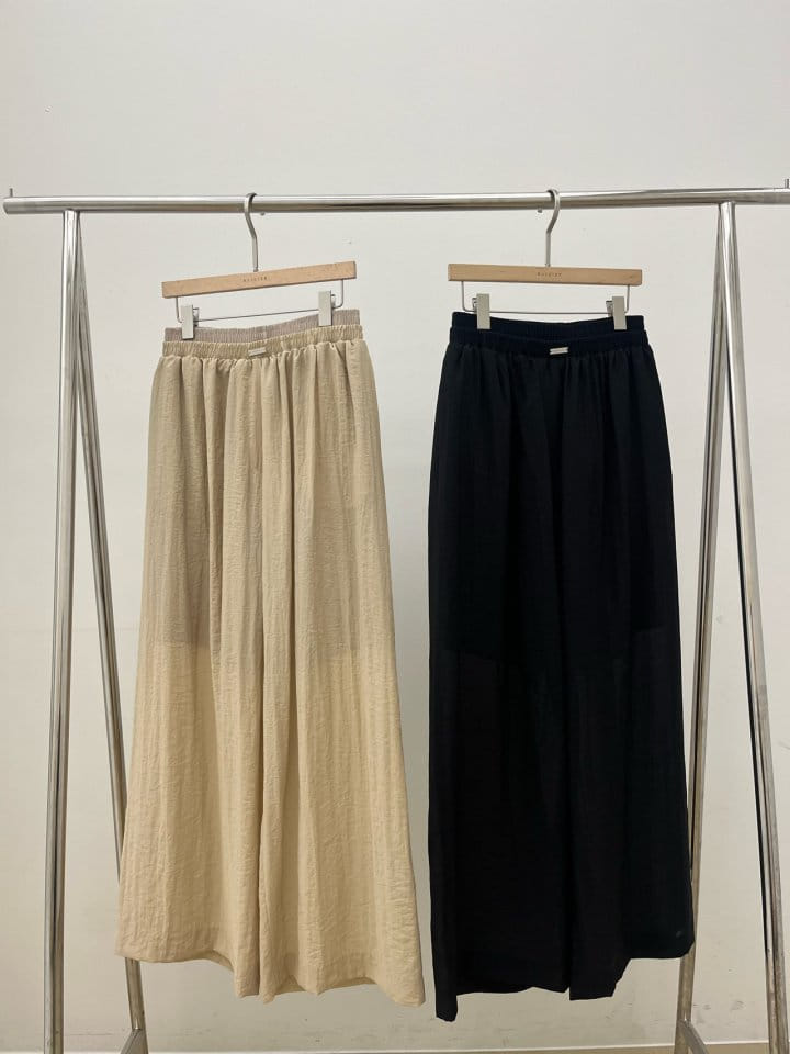 Nutplan - Korean Women Fashion - #restrostyle - Sheer Banding Pants