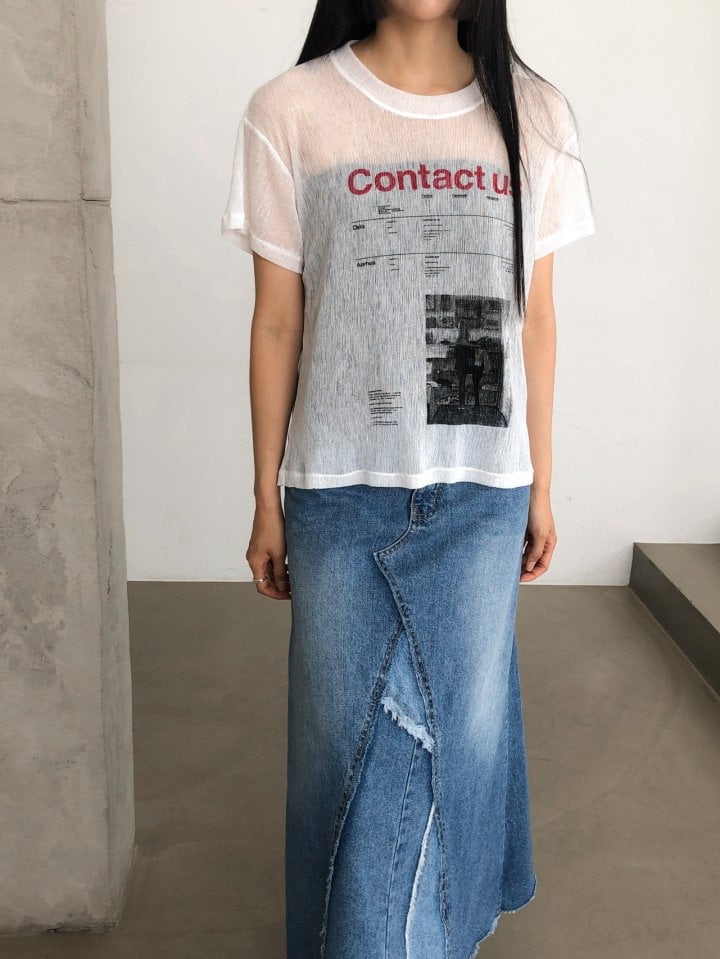 Nutplan - Korean Women Fashion - #womensfashion - Contact Tee - 2