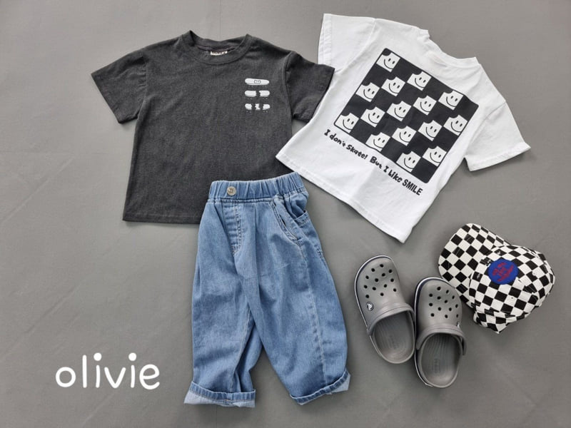 Olivie - Korean Children Fashion - #childofig - Pintuck Ankle Denim Pants - 5