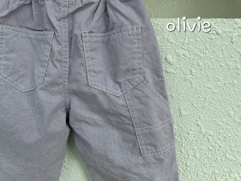 Olivie - Korean Children Fashion - #childrensboutique - Carpender Ankle Cotton Pants - 8