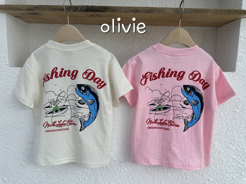 Olivie - Korean Children Fashion - #designkidswear - Fishing Day Tee - 4