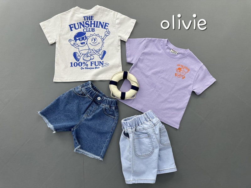 Olivie - Korean Children Fashion - #fashionkids - Ice Denim Shorts - 9