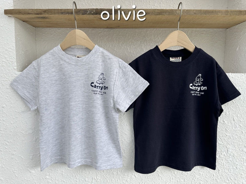 Olivie - Korean Children Fashion - #littlefashionista - Board Bear Tee - 3