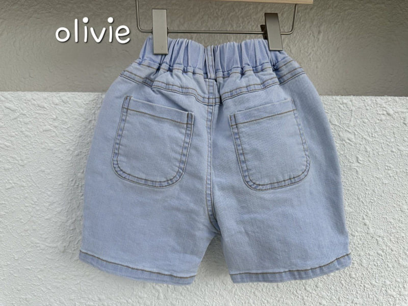 Olivie - Korean Children Fashion - #minifashionista - Ice Denim Shorts - 2