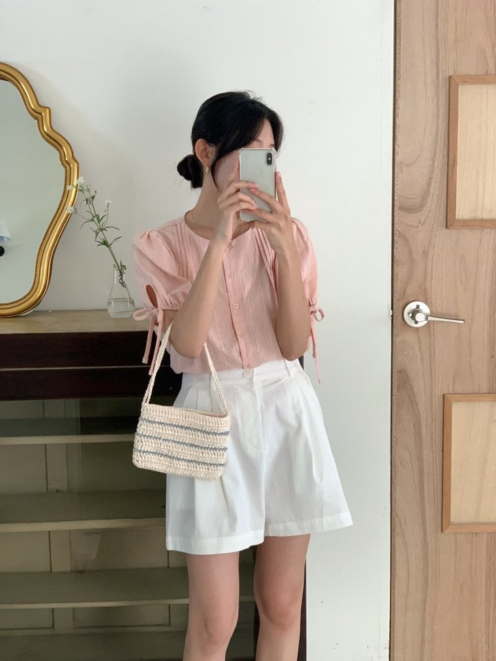 Osense - Korean Women Fashion - #momslook - Evian Pintuck Blouse Cardigan - 7