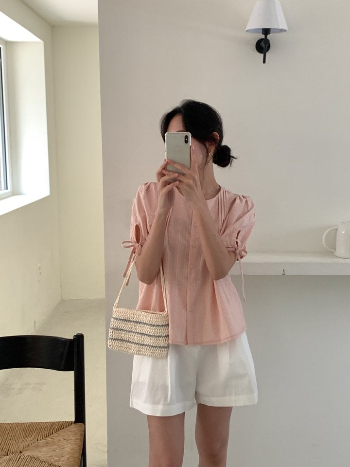 Osense - Korean Women Fashion - #momslook - Evian Pintuck Blouse Cardigan - 9