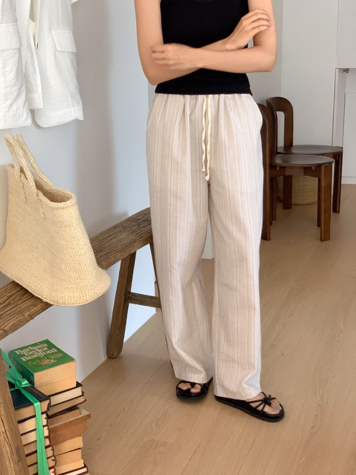 Osense - Korean Women Fashion - #momslook - Solid Stripe Pants - 10