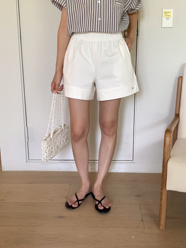 Osense - Korean Women Fashion - #restrostyle - Ray Cotton Short Pants - 12