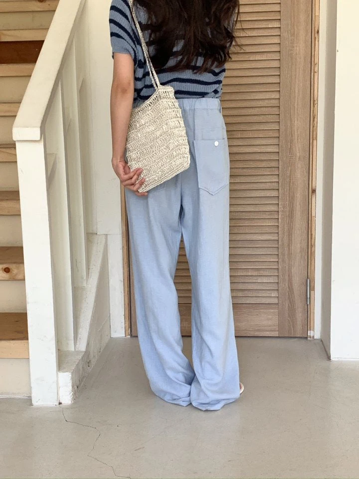 Osense - Korean Women Fashion - #vintageinspired - Linen Newtro Pants - 5