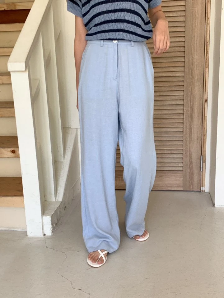 Osense - Korean Women Fashion - #vintagekidsstyle - Linen Newtro Pants - 6