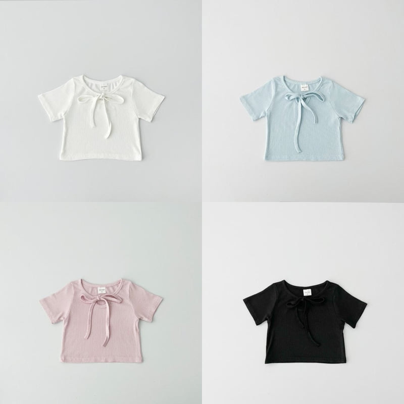 Pinkroro - Korean Children Fashion - #childrensboutique - Laon Ribbon Tee - 9