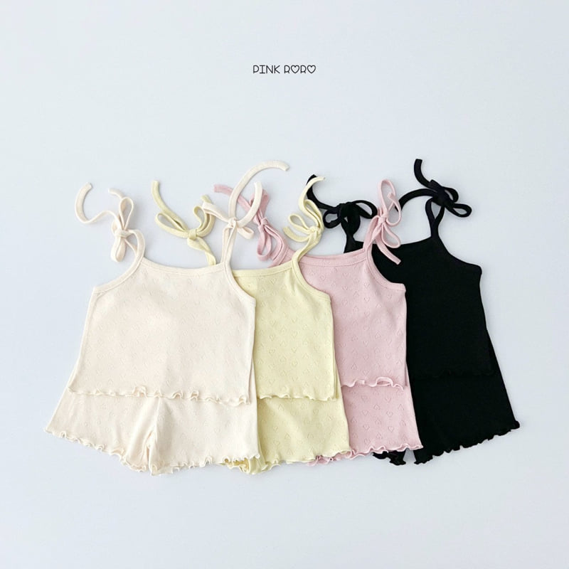 Pinkroro - Korean Children Fashion - #magicofchildhood - Lovely Wave Sleeveless Set - 3