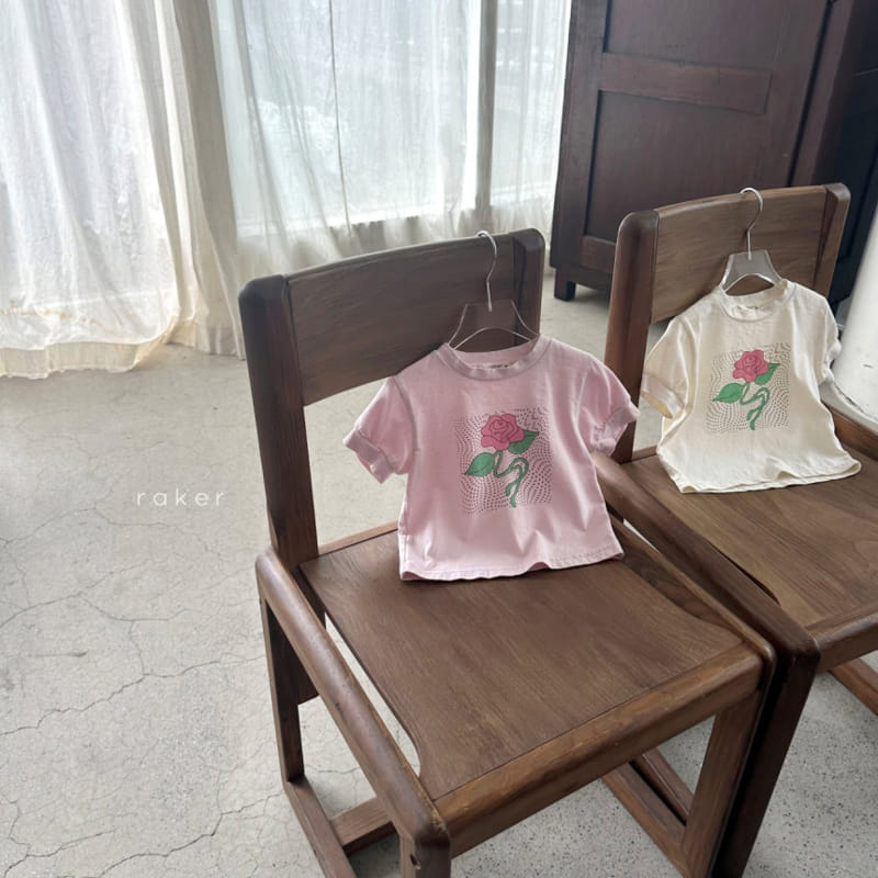 Raker - Korean Children Fashion - #fashionkids - Rose Shirring Tee - 2