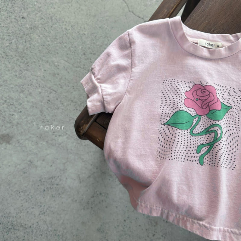 Raker - Korean Children Fashion - #kidsshorts - Rose Shirring Tee - 4