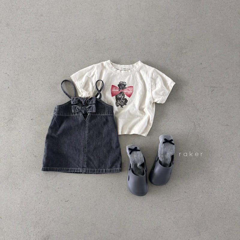 Raker - Korean Children Fashion - #magicofchildhood - Ribbon Poodle Tee - 5