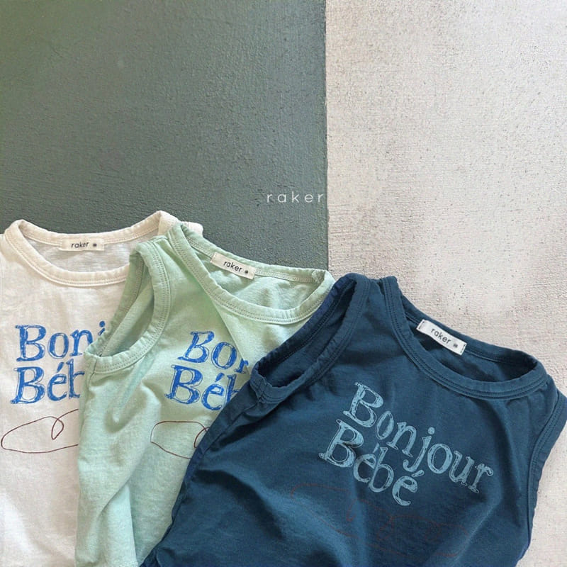 Raker - Korean Children Fashion - #toddlerclothing - Bonjour Bebe Sleeveless Tee - 4