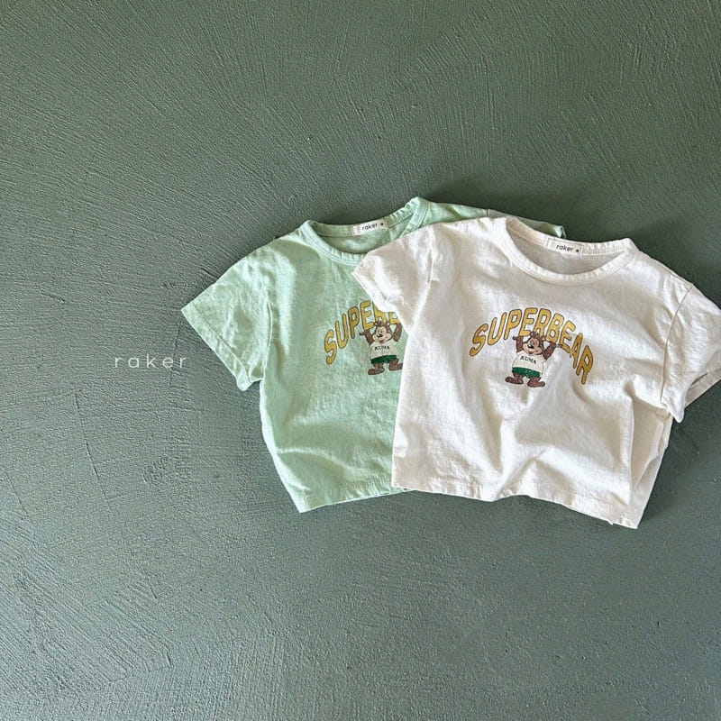 Raker - Korean Children Fashion - #todddlerfashion - Super Baby Bear Tee - 3