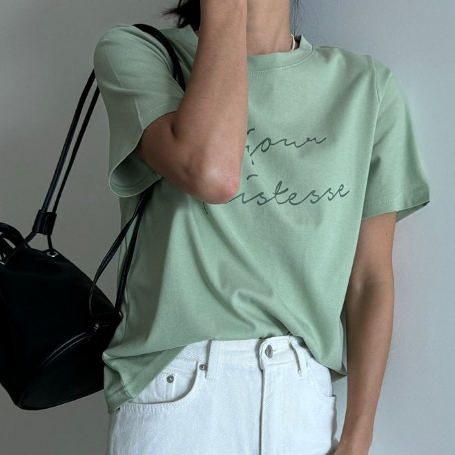 Ripple - Korean Women Fashion - #vintageinspired - Bonjour Tee