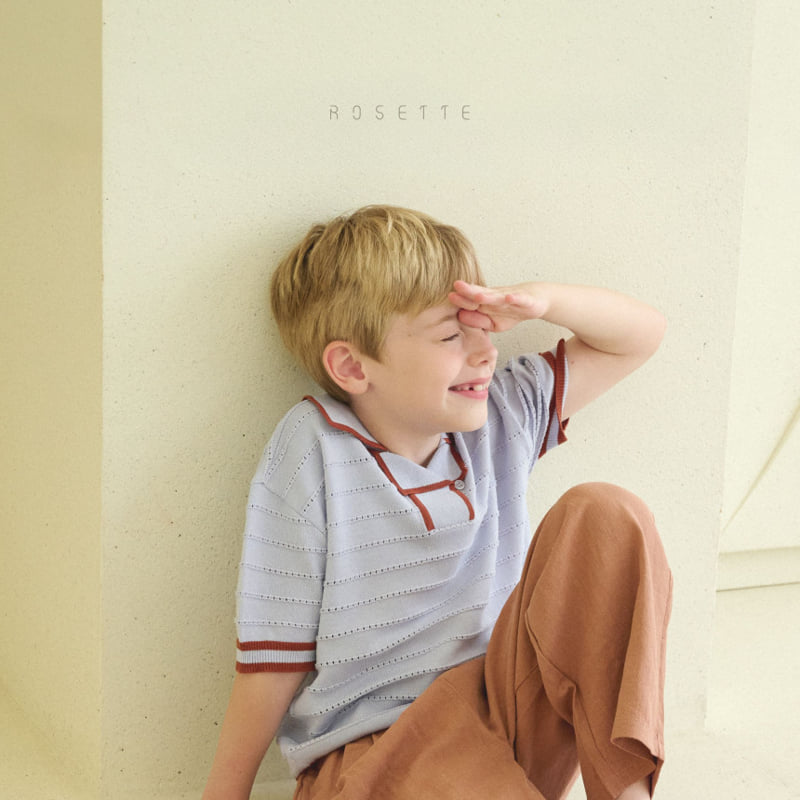 Rosette - Korean Children Fashion - #designkidswear - Mond Double Collar Knit Tee - 4