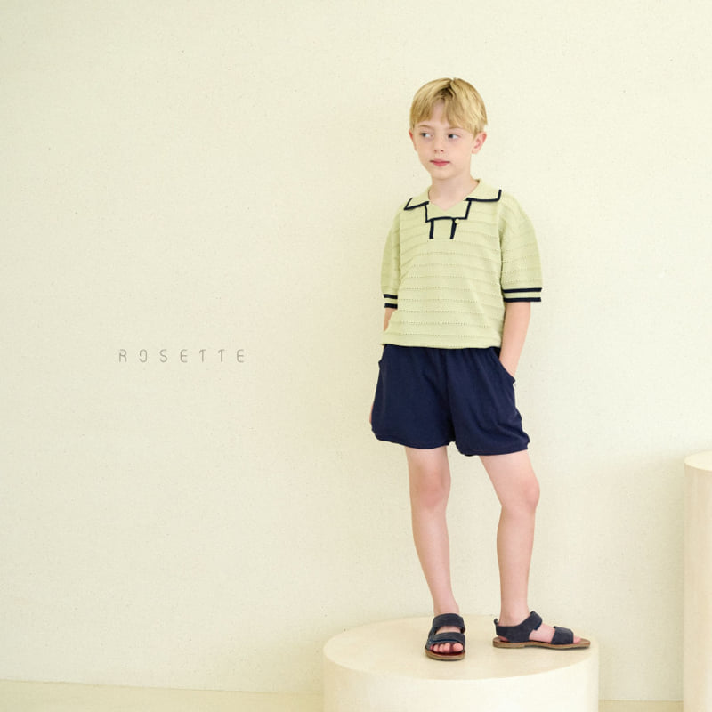 Rosette - Korean Children Fashion - #fashionkids - Mond Double Collar Knit Tee - 5