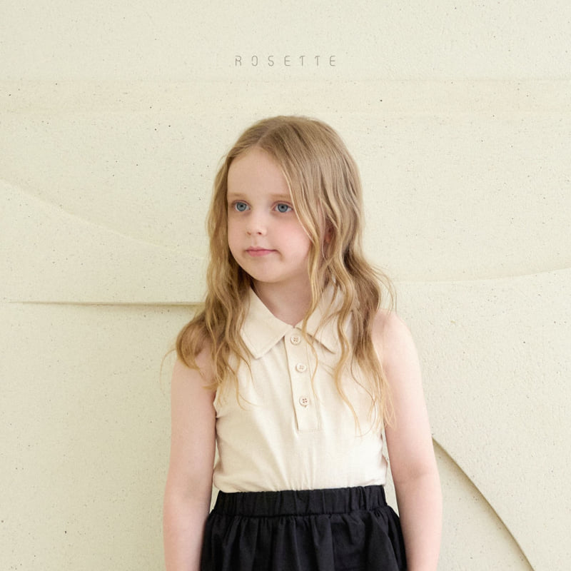 Rosette - Korean Children Fashion - #fashionkids - Wendy Collar Sleeveless Tee