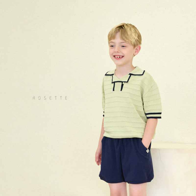 Rosette - Korean Children Fashion - #kidsshorts - Mond Double Collar Knit Tee - 6