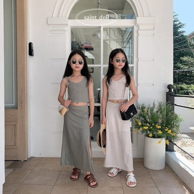 Saint Doll - Korean Children Fashion - #kidsstore - Slit Long Skirt