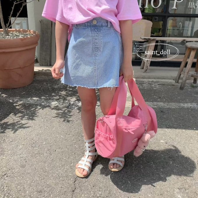 Saint Doll - Korean Children Fashion - #littlefashionista - Track Denim Skirt