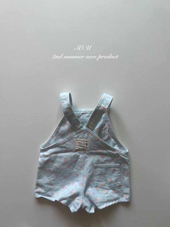 So U - Korean Baby Fashion - #babygirlfashion - Flower Dungarees Body Suit - 7