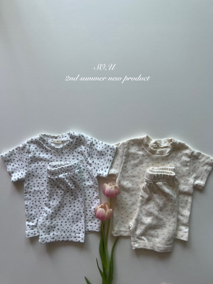 So U - Korean Baby Fashion - #babylifestyle - Jacquard Easy Wear Top Bottom Set - 11