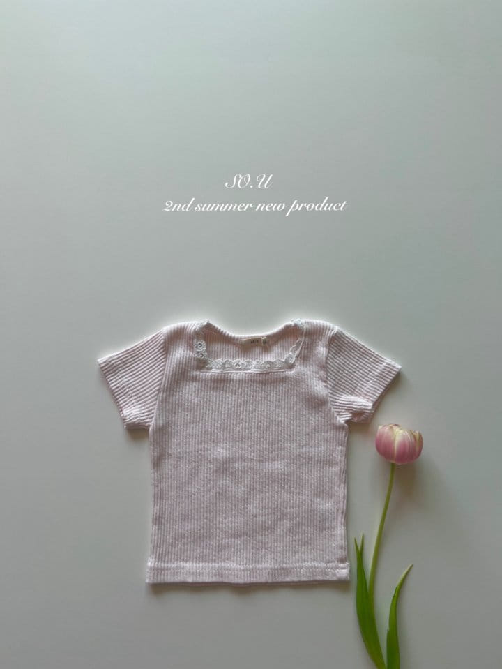 So U - Korean Baby Fashion - #babyootd - Square Lace Tee - 5