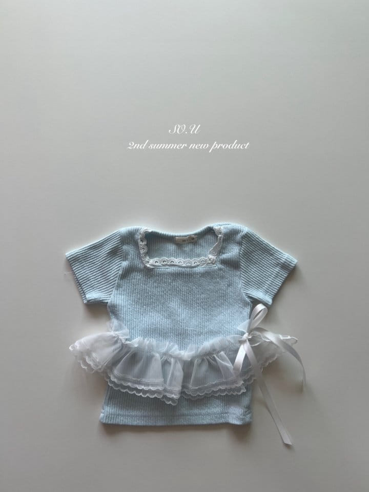 So U - Korean Baby Fashion - #onlinebabyboutique - Square Lace Tee - 9