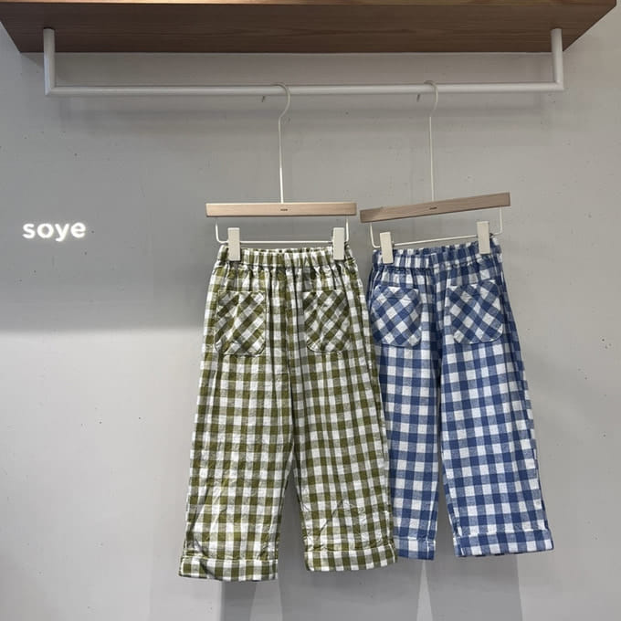 Soye - Korean Children Fashion - #discoveringself - Farmer Check Pants