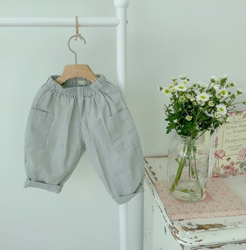 Studio M - Korean Children Fashion - #childofig - Linen Pocket Pants - 8