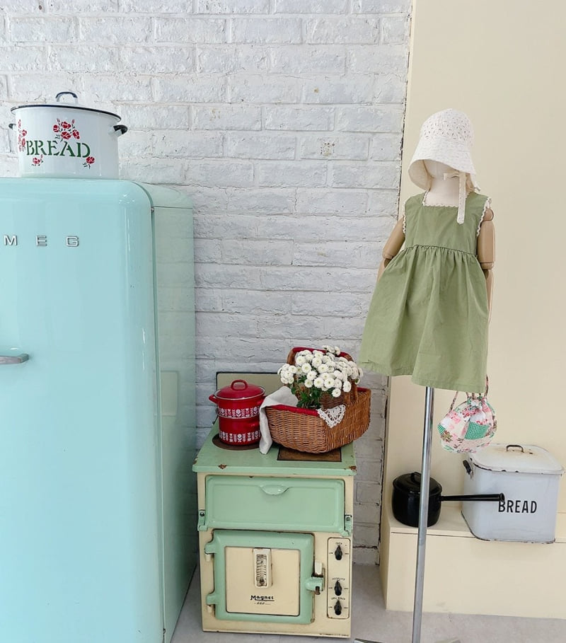 Studio M - Korean Children Fashion - #kidsshorts - Olive Sleeveless One-piece