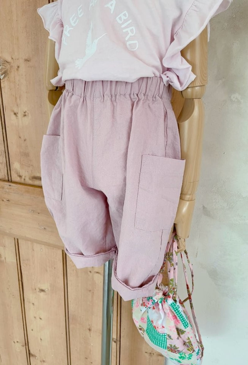 Studio M - Korean Children Fashion - #littlefashionista - Linen Pocket Pants - 3