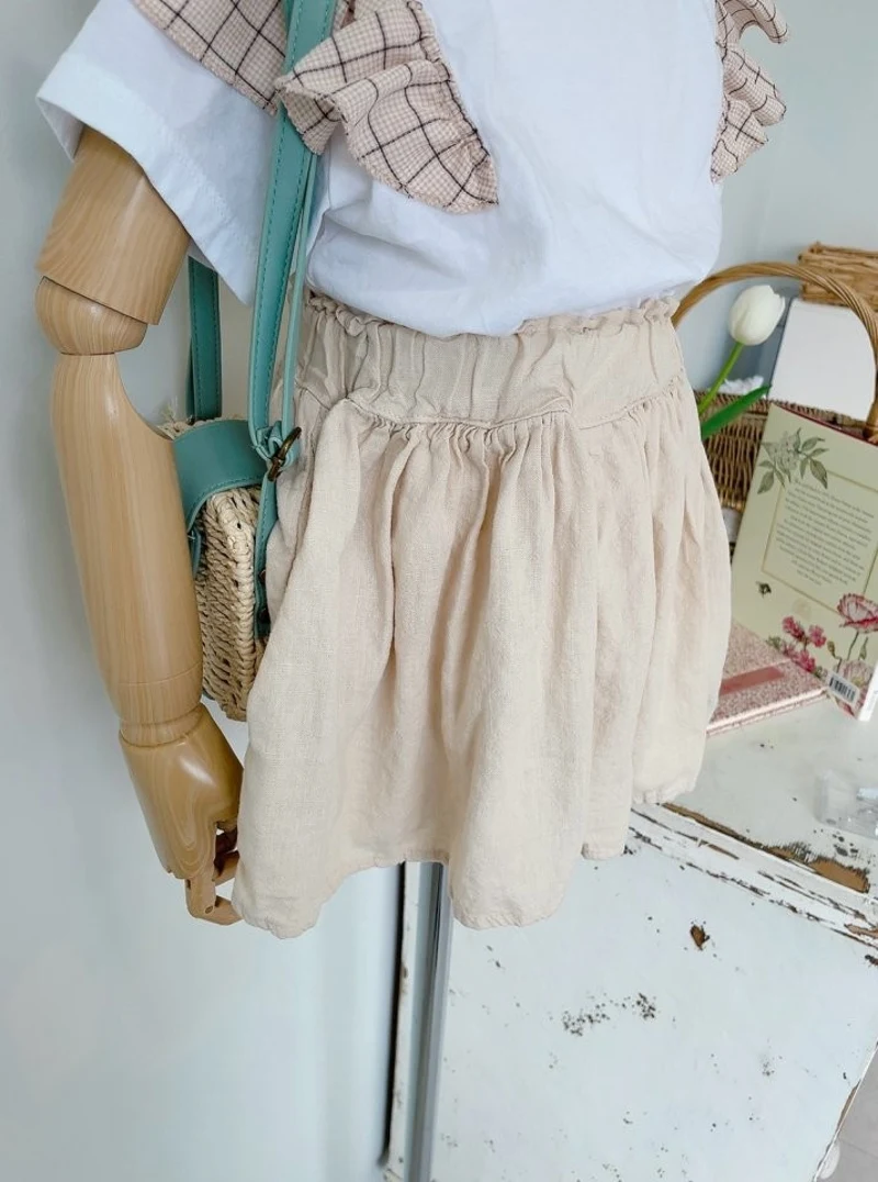 Studio M - Korean Children Fashion - #prettylittlegirls - Mull Linen Skirt Shorts - 7